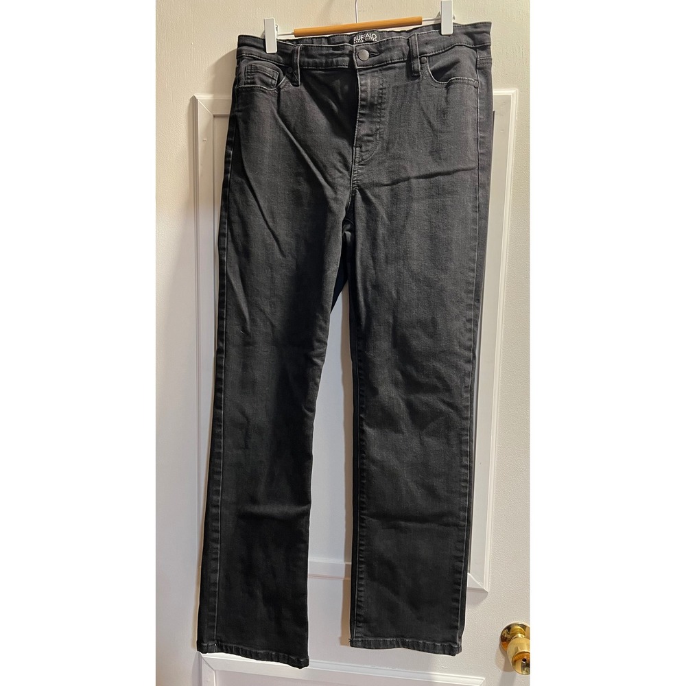 Buffalo David Bitton Alyssa High Rise Straight Leg Black Jeans Womens 32x29x10